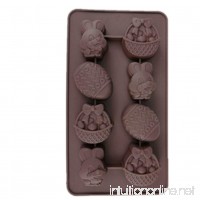 8 Cavity Rabbit Easter egg Silicone mold chocolate molds cake DIY mould - B00OII4H3Q